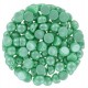 Czech 2-hole Cabochon Perlen 6mm Alabaster Pastel Lt.Green